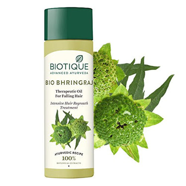 Biotique Bio Bhringraj Fresh Growth Therapeutic Oil, 120ml And Biotique Bio Seaweed Revitalizing Anti Fatigue Eye Gel, 15g